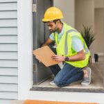 man performing a house inspection