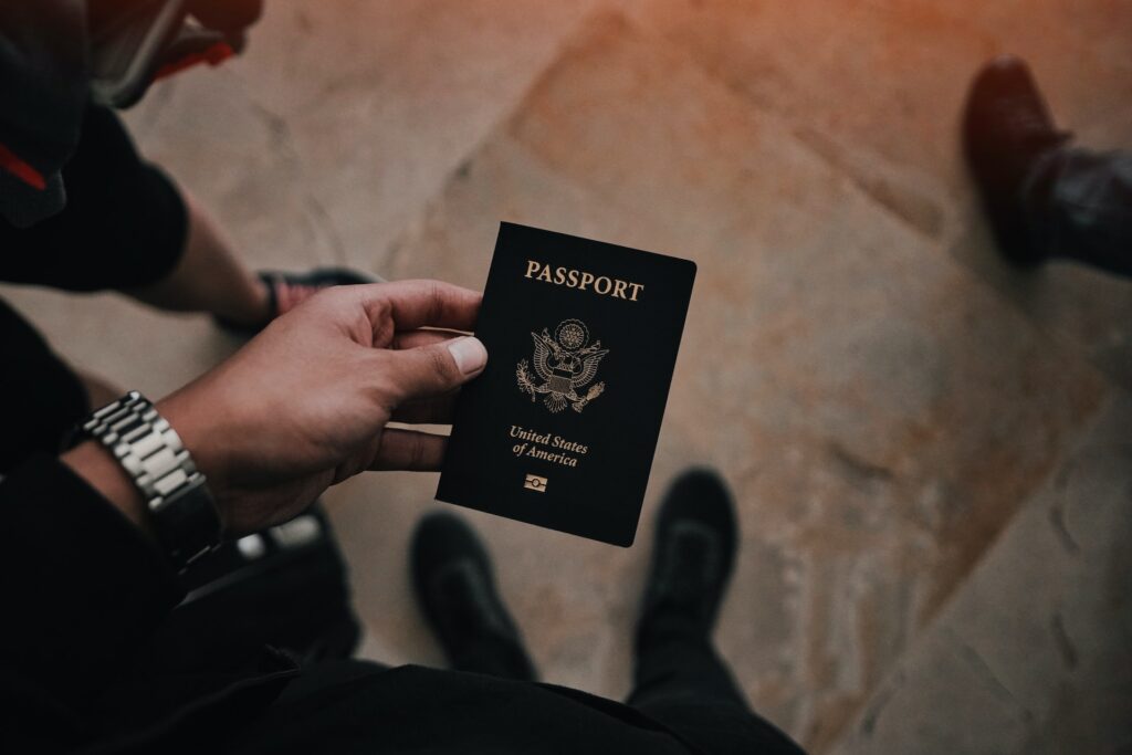 passport in hand