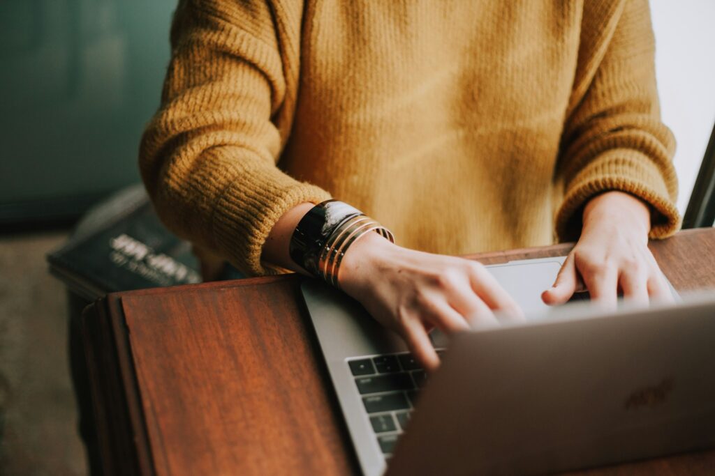 Laptop on the table