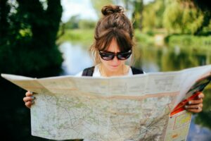 Girl with a map